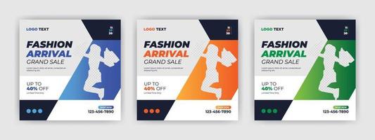 Fashion sale social media cover banner post template design vector