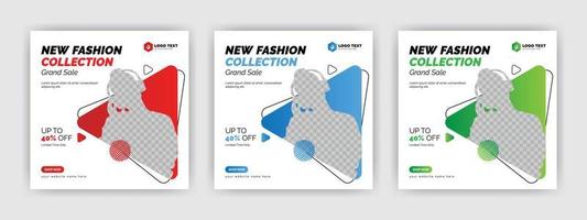 Fashion sale social media cover banner post template design vector