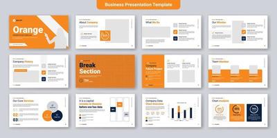 Creative business presentation slides template design. Use for modern presentation background, brochure design, web slider, landing page, annual report, company profile vector