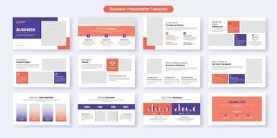 Creative business presentation slides template design. Use for modern presentation background, brochure design, web slider, landing page, annual report, company profile vector