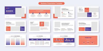 diseño de plantilla de diapositivas de presentación de negocios creativos. uso para el fondo de presentación moderno, diseño de folletos, control deslizante web, página de inicio, informe anual, perfil de empresa vector