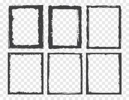 Grunge border frames set vector
