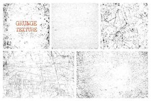 Grunge overlay textures set vector