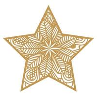 golden star, magical shiny on white basckground vector