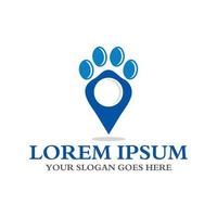 pet map logo , pets care logo vector