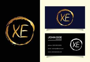 Initial Monogram Letter X E Logo Design Vector Template. Graphic Alphabet Symbol For Corporate Business Identity