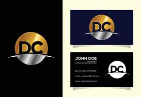plantilla de diseño de logotipo de letra inicial dc. símbolo del alfabeto gráfico para la identidad empresarial corporativa vector