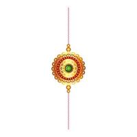 Raksha bandhan, pulsera rakhi sobre fondo blanco. vector