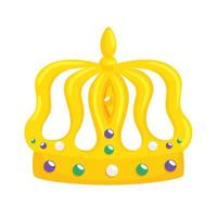 mardi gras gold crown vector