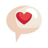 heart in speech bubble vector