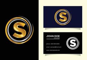 Initial S monogram alphabet in the spiral. Swirl spiral infinity logo design. Font emblem vector