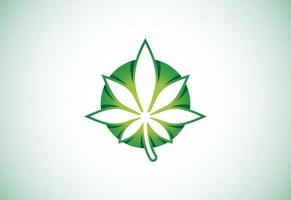 logotipo de cannabis, diseño de logotipo de hoja vector