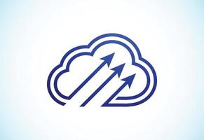 plantilla de diseño de logotipo de nube creativa, simple y moderna para la empresa vector