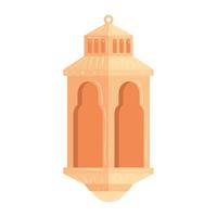 ramadan kareem lantern hanging, golden lantern hanging on white background vector