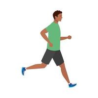 man running, man in sportswear jogging, male athlete, sporty person vector