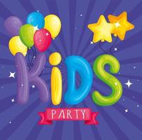 invitation of party kids vector
