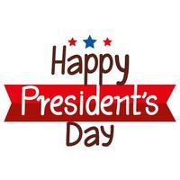 presidents day lettering vector