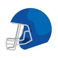 american football blue helmet vector