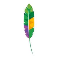 mardi gras feather vector