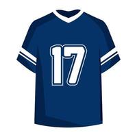 blue shirt sport uniform vector