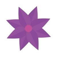 flor de color púrpura, concepto de primavera sobre fondo blanco vector