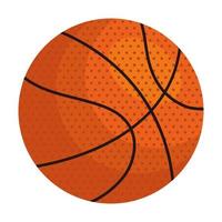 icono de pelota de baloncesto sobre fondo blanco vector