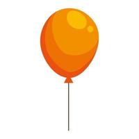 globo naranja helio vector