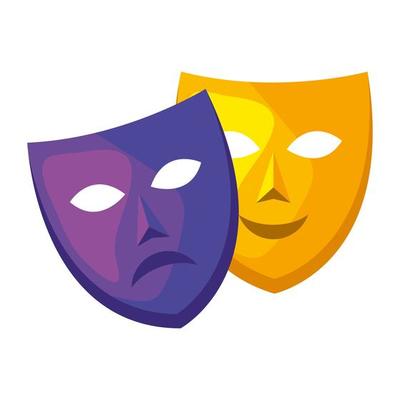 Søgemaskine markedsføring dommer skille sig ud Free theatre masks - Vector Art