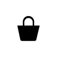 shopping bag icon on white background vector