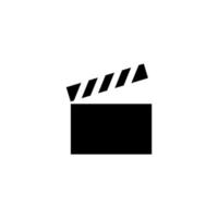 clapboard icon on white background vector