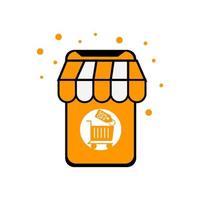 online store icon for web and mobile app vector