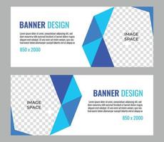 Abstract banner with image space design. banner background vector. business, creative and simple banner vector