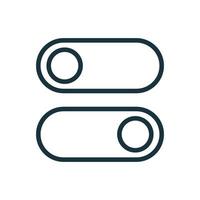 Toggle Buttons Line Icon. Slide On and Off. Switch Button Linear Icon for Devices User Interface. Vector illustration.