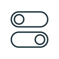 Toggle Buttons Line Icon. Slide On and Off. Switch Button Linear Icon for Devices User Interface. Vector illustration.