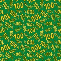Cartoon doodle volume 100 percent seamless pattern. Quality background. vector