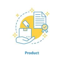 Product launch concept icon. Realized project idea thin line illustration. Vector isolated outline drawing