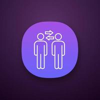 Partnership app icon. UI UX user interface. Partners, companions. Colleagues interaction. Teamwork. Web or mobile application. Vector isolated illustration
