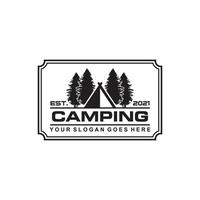 logotipo de camping, vector de logotipo de aventura