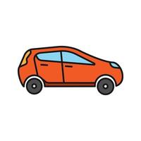 Car side view color icon. Automobile. Isolated vector illustration