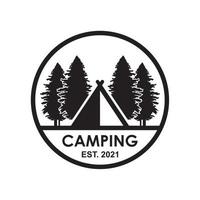 vector de camping, vector de logotipo de aventura