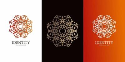 Flower, ornament or mandala logo template design. ent logo template design. vector