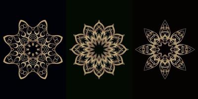 Collection of Mandala ornament or flower vector