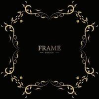 Luxury ornament or floral frame design background. vector