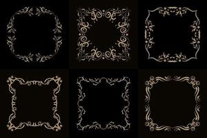 Collection of Luxury ornament or floral frame vector