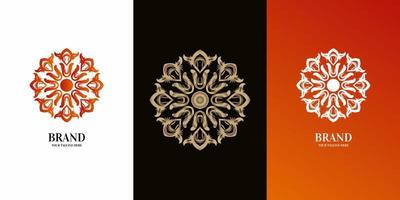 Mandala or ornament logo template design. vector