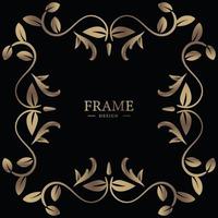 Luxury ornament or floral frame design background. vector