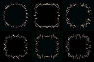 Collection of Luxury ornament or floral frame vector