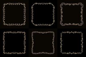 Collection of Luxury ornament or floral frame vector