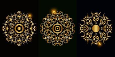 Collection of Mandala ornament or flower vector