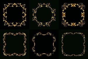 Collection of Luxury ornament or floral frame vector